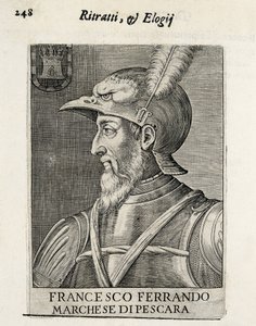 AVALOS, Fernando Francisco (1490-1546)。スペインの将軍。キシログラフィ。スペイン.マドリッド（自治州）.マドリード.国立図書館