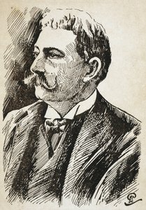 AZEVEDO, Aluisio de (1857-1913)。ブラジル人作家。エングレーヴィング。 作： Artist Unknown