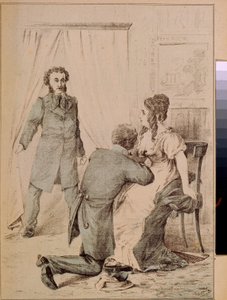 アレクサンドル・プーシキン（1799-1837）（リトグラフ） 作： Artist Unknown
