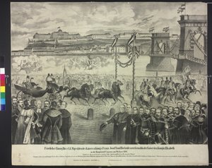 1866年1月29日、皇太子夫妻がブダペストの宮廷倉庫に到着。1866年1月29日