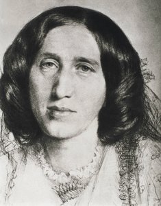 エリオット、ジョージ（1819-1880）、イギリスの小説家。エングレーヴィング。 作： Artist Unknown