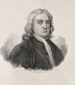 Newton, Sir Isaac (1642-1727)。イギリスの数学者、物理学者、天文学者。イタリアの彫刻家。アイザック・ニュートンの肖像、ガエタノ・グァダニーニによる作品。エングレーヴィング。イタリア.LOMBARDY.ミラノ。チヴィカ・ラッコルタ・デッレ・スタンプ "アチ 作： Artist Unknown