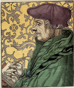 オランダの人文主義者、ディディエ・エラスム（ロッテルダムのエラスムス）（1469～1536）の肖像。