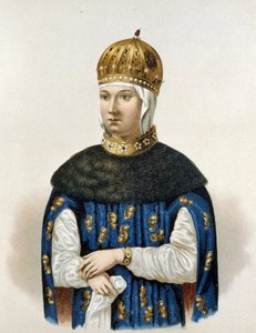 マリア・イリイニチナ・ミロスラフスカイア（1625-1669）の肖像（リトグラフ） 作： Artist Unknown