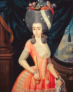 優雅な貴婦人の肖像 1790年頃 油彩・カンヴァス 作： Artist Unknown
