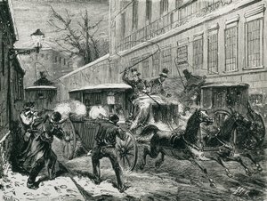 スペイン（1870年）。プリム将軍暗殺（マドリード、12月27日 作： Artist Unknown