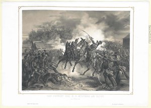 1848年10月6日、タボルでのK.K.軍将校の戦い 作： Artist Unknown