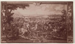 ウィーン王宮の「リッターシュトゥーベ」にある1683年のゴブラン織のタペストリーに描かれたウィーンのレリーフ