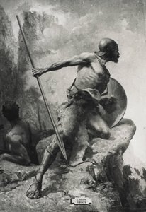 ヴィリアトゥス（紀元前190〜139年）。イスパニア西部へのローマ進出に抵抗したルシタニア人の指導者。エングレーヴィング 作： Artist Unknown