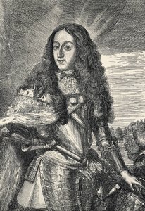 オレンジ公ウィリアム3世（1650-1702）。ナッソー家のイングランド、スコットランド、アイルランド王（1689-1702）。エングレーヴィング 作： Artist Unknown