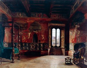 インテリア」アルトゥーロ・フェラーリ（1861-1932）、油彩・キャンバス 作： Arturo Ferrari