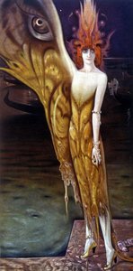 アルトゥーロ・マルティーニ (1885-1947) による、1912 年のマルケサ (マルキーズ) ルイーザ・カサーティ (1881-1957) の肖像。 作： Arturo Martini