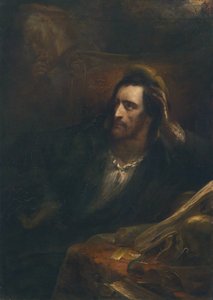 書斎にいるファウスト、サインと日付 アリ・シェファー 1831年 右下 作： Ary Scheffer