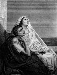 聖モニークと聖オーガスティン-修道院の聖モニークの歴史の表紙に、1866 作： Ary Scheffer