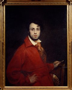 自画像「アーリー・シェファー（1795-1858）の絵画 1830年 日。1,18x0,9 m グルノーブル、ミュゼ・デ・ボザール 作： Ary Scheffer