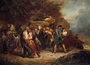 アルザスのプロテスタント牧師ジャン・フレデリック・オベルラン（1740-1826）とアルザス・ロレーヌ（Alsace-Lorraine）のカルヴァン派は、1814年にロシア人に狩られた Painting by Ary Scheffer (1795-1858) 1814 Paris, Musee du Protestantisme