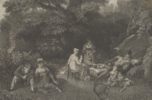 Gipseying Party、カリフォルニア州。 1830年。 作： Asher Brown Durand