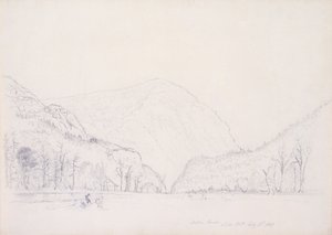 ノッチハウス、ホワイトマウンテン、ニューハンプシャー、1839年（紙にグラファイト） 作： Asher Brown Durand