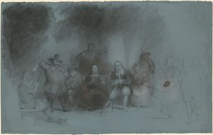 「ダンス・オン・ザ・バッテリー in Presence of Peter Stuyvesant」のための習作 作： Asher Brown Durand