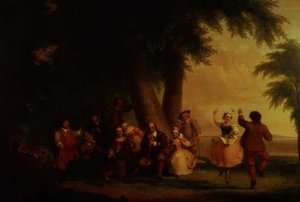 ピーター・スタイヴェサントの前で行われたバッテリーのダンス 作： Asher Brown Durand