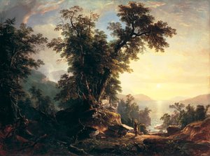 インディアンヴェスパーズ、1847年 作： Asher Brown Durand
