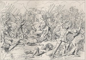 ペロポネソス戦争: ギリシャの哲学者ソクラテスがアルキビアデで命を救ったポティデの戦い (La battaglia di Potidea)。 （d