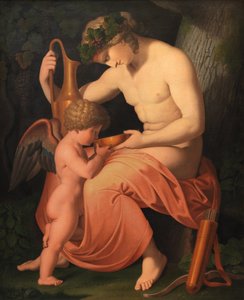 バッカスとキューピッド 作： Asmus Jacob Carstens