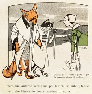 ピノキオと猫とキツネの出会い