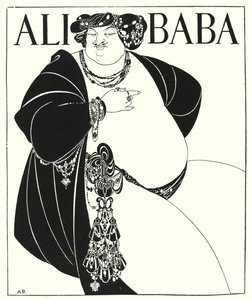 The Forty Thieves」のカバーデザイン（彫刻 作： Aubrey (after) Beardsley