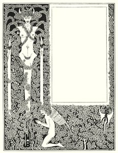 サロメ」のタイトルページのデザイン（エングレービング 作： Aubrey (after) Beardsley