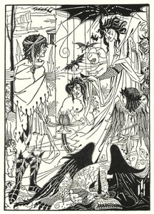 夢(彫刻) 作： Aubrey (after) Beardsley