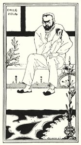 エミール・ゾラの肖像（エングレービング 作： Aubrey (after) Beardsley