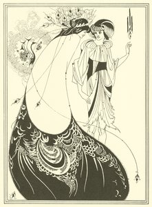 孔雀のスカート」（リトグラフ 作： Aubrey (after) Beardsley