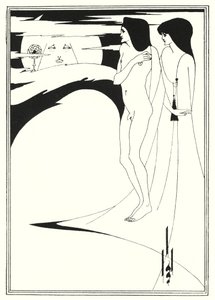 月の女」（エングレービング 作： Aubrey (after) Beardsley