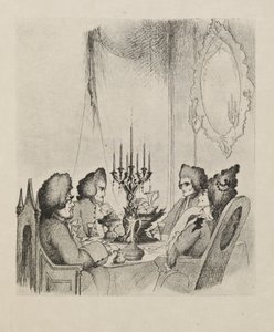 50枚の絵からなる「レスコー夫人」の一場面 作： Aubrey Beardsley