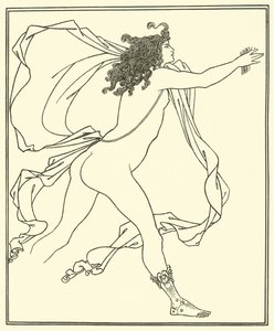 ダフネを追うアポロ 作： Aubrey Beardsley