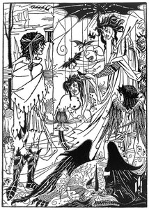 「夢」、1894 作： Aubrey Beardsley