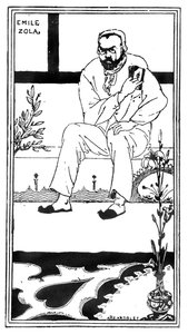 エミール・ゾラ、1893 88 @ゾラ（1840-1902）フランスの作家、小説家。 「Pall Mall Budget」誌のイラスト。