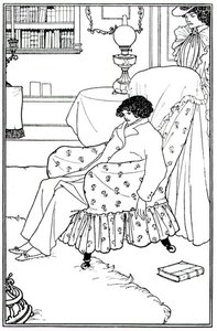 邪悪な母性、パブへの口絵。 Elkin Mathews、Walt Ruding 作： Aubrey Beardsley