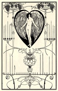 マルクアンドレラファロヴィッチによる愛の鏡のイラスト、1895 作： Aubrey Beardsley