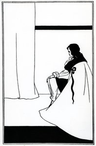 エドガーアランポー作「アッシャー家の陥落」のイラスト、1894年 作： Aubrey Beardsley