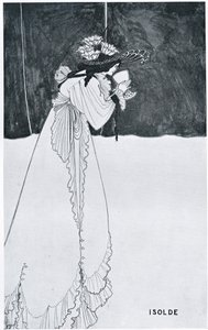 毒を飲むイゾルデ 作： Aubrey Beardsley