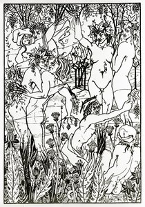 The Orgy, c.1894 (litho) 作： Aubrey Beardsley