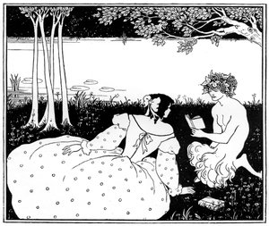 1898年、小川で女性にパンを読んでもらいました。 作： Aubrey Beardsley