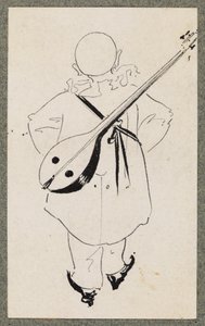マンドリンとピエロ、1894 作： Aubrey Beardsley