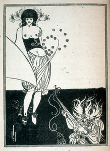 オスカー・ワイルド原作の戯曲「サロメ」のイラスト 作： Aubrey Beardsley