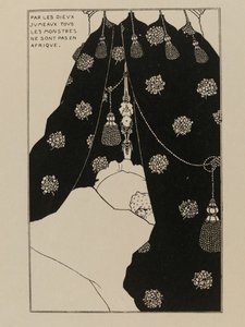 ベッドでの自画像 Autoportrait au lit, 1894. 作： Aubrey Beardsley