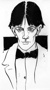 自画像：オーブリー・ヴィンセント・ビアズリー（1872-1898）イギリスのイラストレーター・作家 作： Aubrey Beardsley