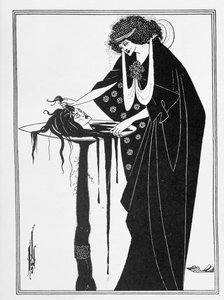ダンサーの報酬、オスカー ワイルドの「サロメ」のイラスト、パブ。 1894年（線版画） 作： Aubrey Beardsley