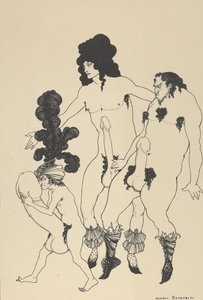The Lysistrata of Aristophanes のためのラケデモニア大使、ca. 1926年。 作： Aubrey Beardsley